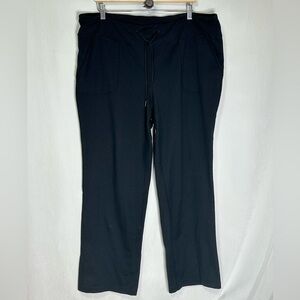 Zella Black Straight Leg Drawstring Activewear Pants Womens Plus Size 16W